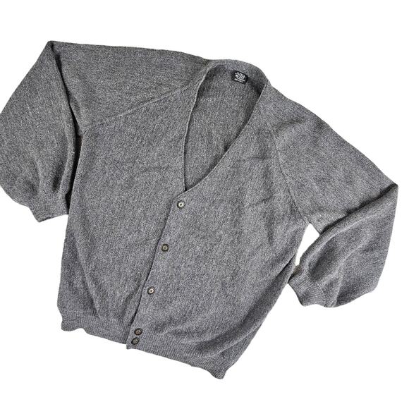 Alpaca Golf Inca Fashions Pure Alpaca Mens Sweater Cardigan Knit Golf Gray XXL - Picture 3 of 13